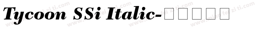 Tycoon SSi Italic字体转换